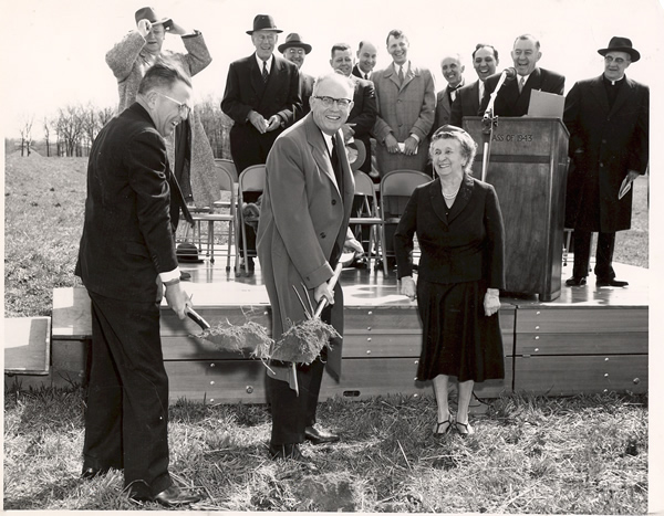 Groundbreaking ceremony of Foundation Hall, 1958